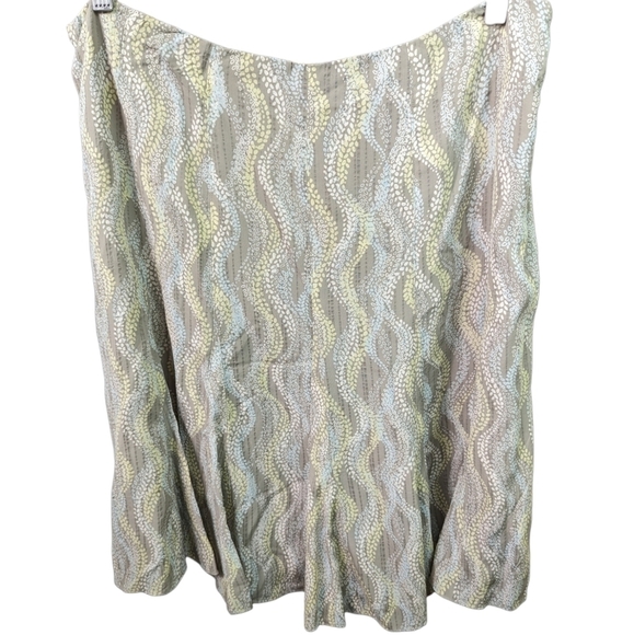 Sigrid Olsen Collection Silk Pattern Skirt Sz 14 - Picture 2 of 8